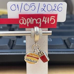 Pandora Burger and Fries dangle